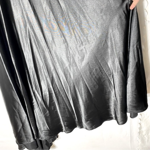 Cinderella Divine Elegant Black Satin Spaghetti Strap  Formal Evening Gown M - Picture 10 of 16
